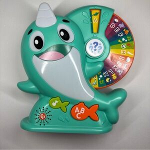 Fisher Price Linkimals Learning Interactive Toddler Toy Narwhal W/Lights Sound